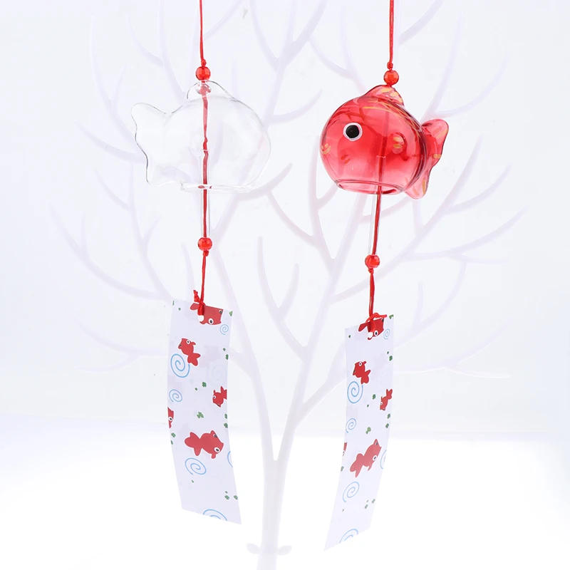 Wind Chime Chimes Japanese Glass s Style Goldfish Garden Hanging Outdoor Decor Pendant Furin Decorative Fish Ornament