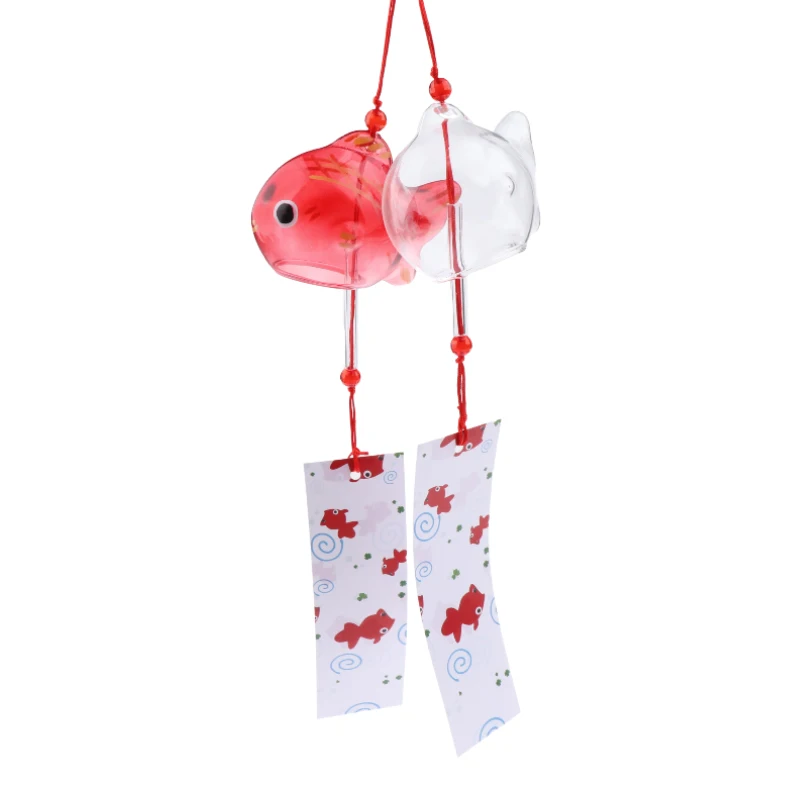 Wind Chime Chimes Japanese Glass s Style Goldfish Garden Hanging Outdoor Decor Pendant Furin Decorative Fish Ornament