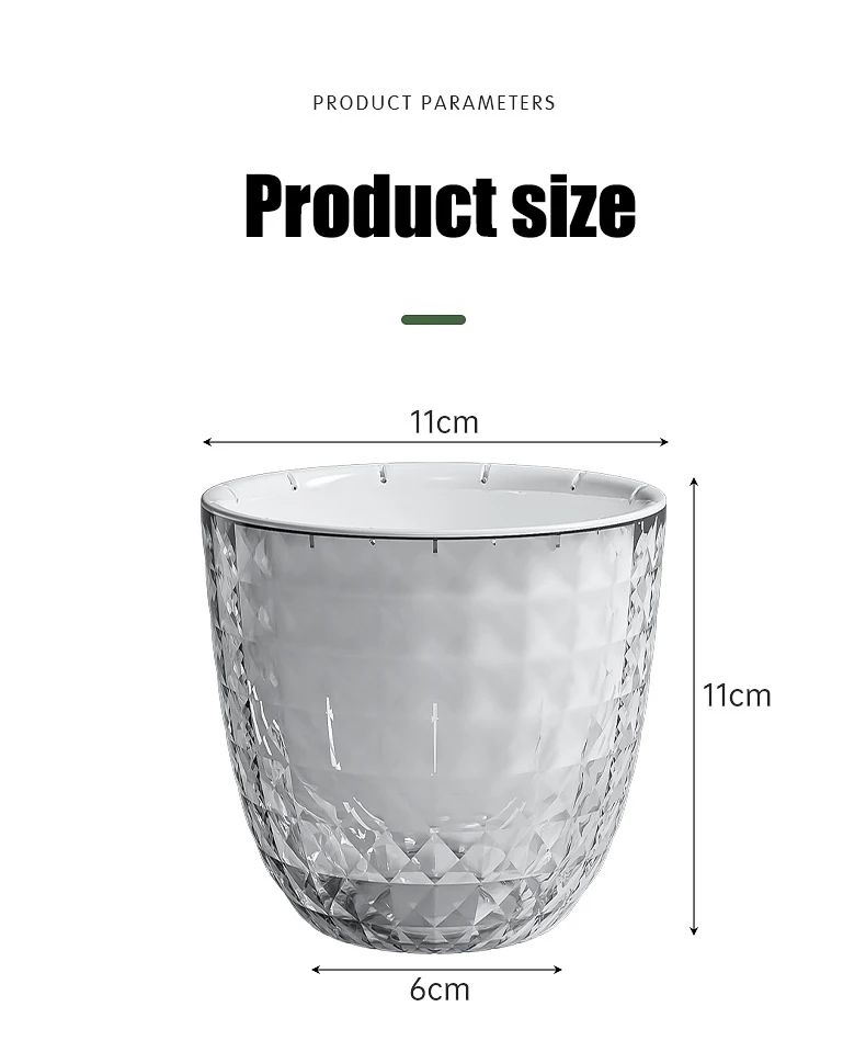 Self Watering Flowerpot Automatic Water Absorbing Flowerpot Transparent Double Layer Plastic Succulent Plant Pot Decorative Pot