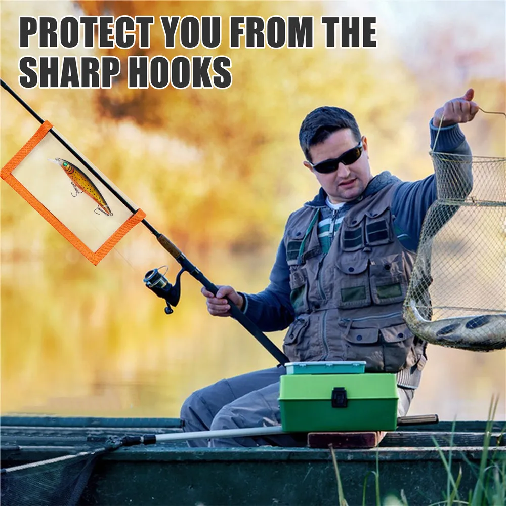 2PCS Fishing Lure Wraps Covers Durable Fishing Hook Covers Lure Wrap Protector Gear Saltwater Fishing Bait Storage Tackle