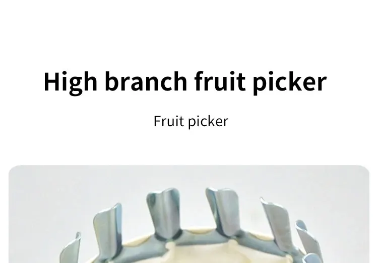1pc Fruit Picker Tool, Metal Cherry Picker Tool, Fruit Picker Basket Head,Fruit Harvester Attachment Garden Hardware Tools