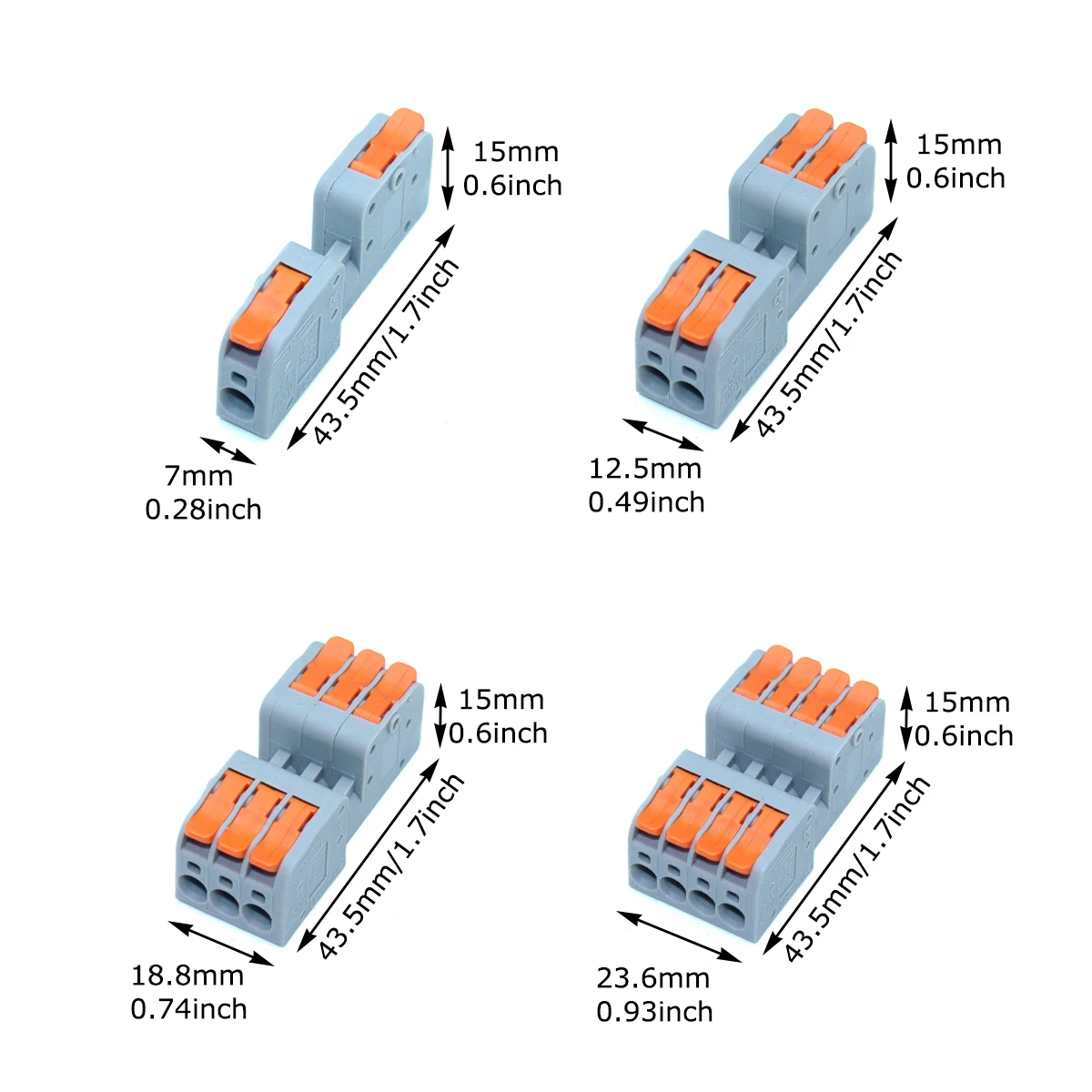 10PCS Wire Connector Universal Compact Splitter Lamp Wiring Cable Connector Docking Plug-in Quick Conductor Terminal Block