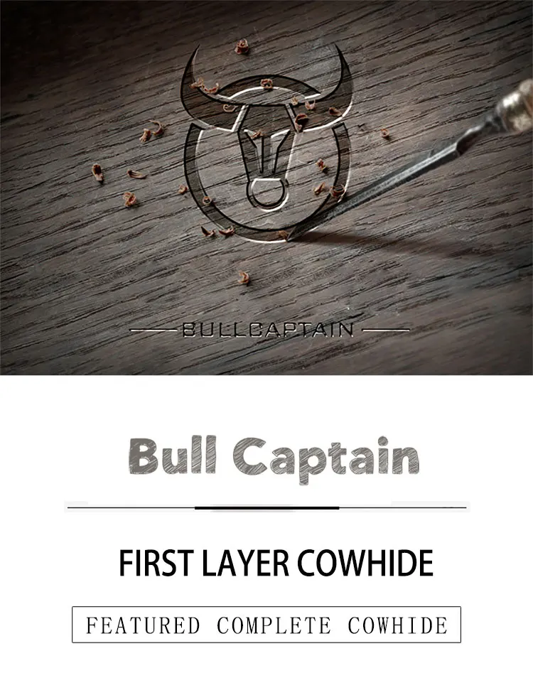 BULLCAPTAIN Men RFID Blocking Bifold Wallet Genuine Leather Card Holder Wallets with 15 Card Slots