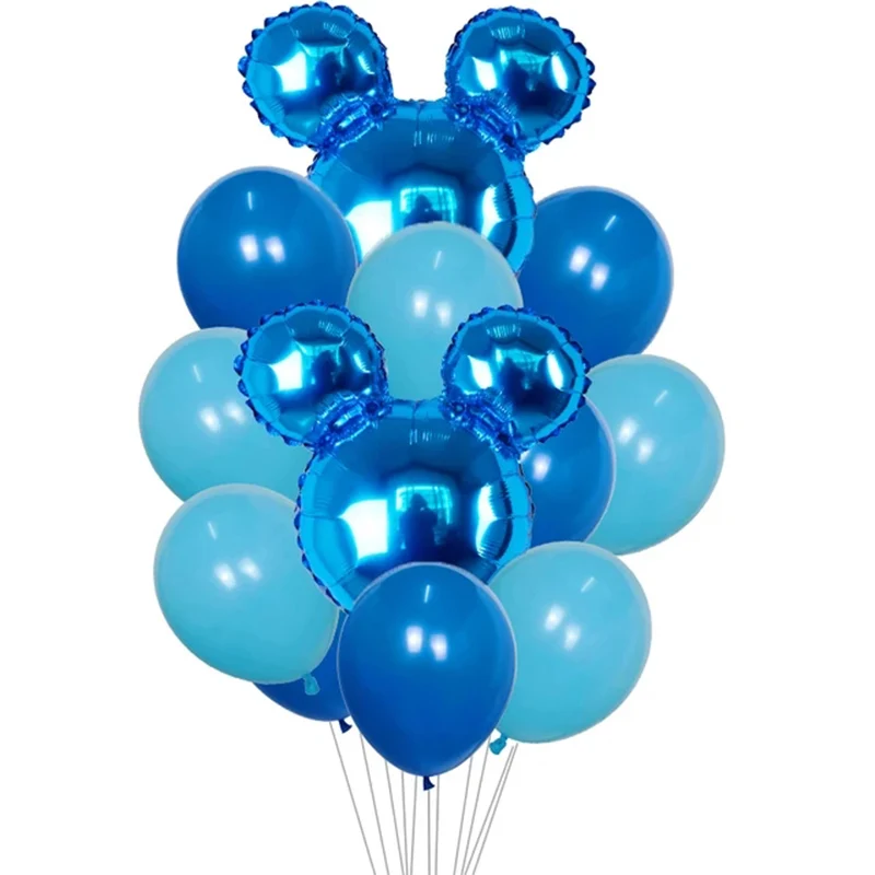 1set Pink Blue Head Foil Balloons Wedding Birthday Theme Party Decoration Air Globos Supplies Kids Favor Gifts Ball