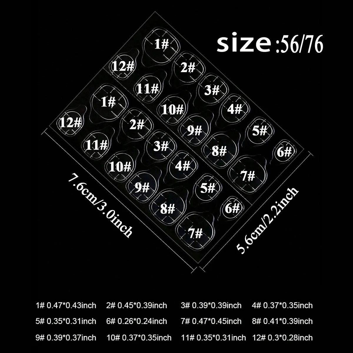 10 to 200 Sheets Nail Adhesive Tabs, Environmentally Waterproof Double-Side Nail Glue Sticker, For False Nails Press On Nails