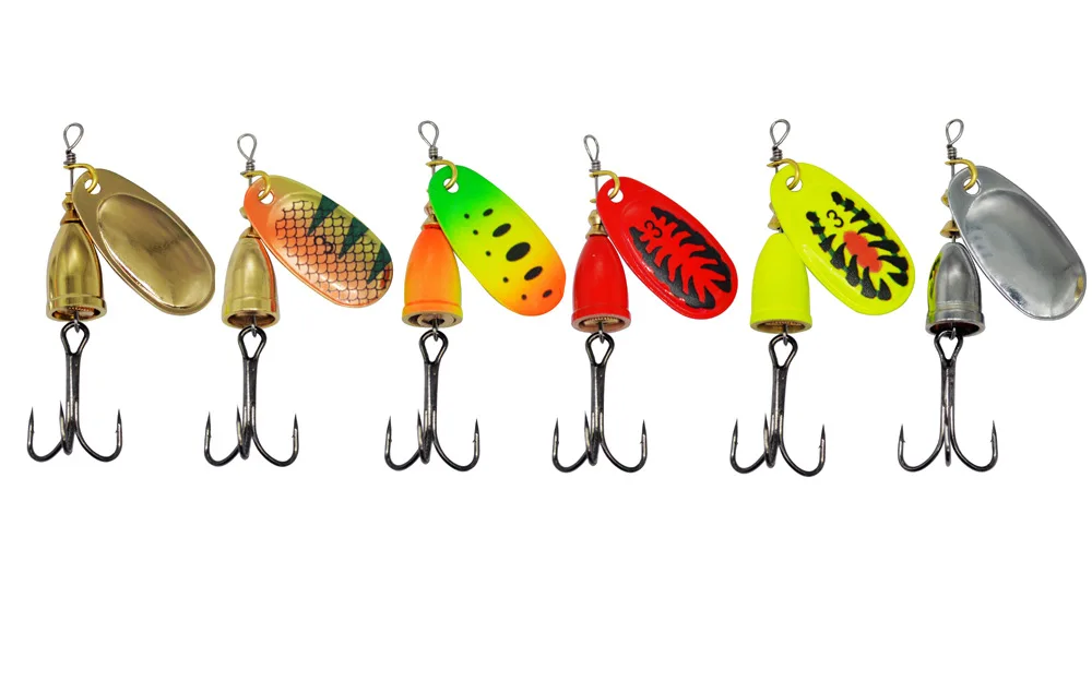 Fishing Lure Spinner Bait Copper Bell Artificial Metal Lures 8g Compound Baits Rotation Sequins 1 Piece SALE