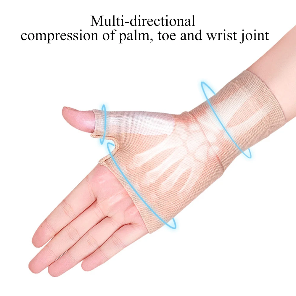 1pair Compression Wrist Thumb Band Belt Carpal Tunnel Hands Wrist Support Brace Strap Sleeve Golf Tenosynovitis Arthritis Gloves