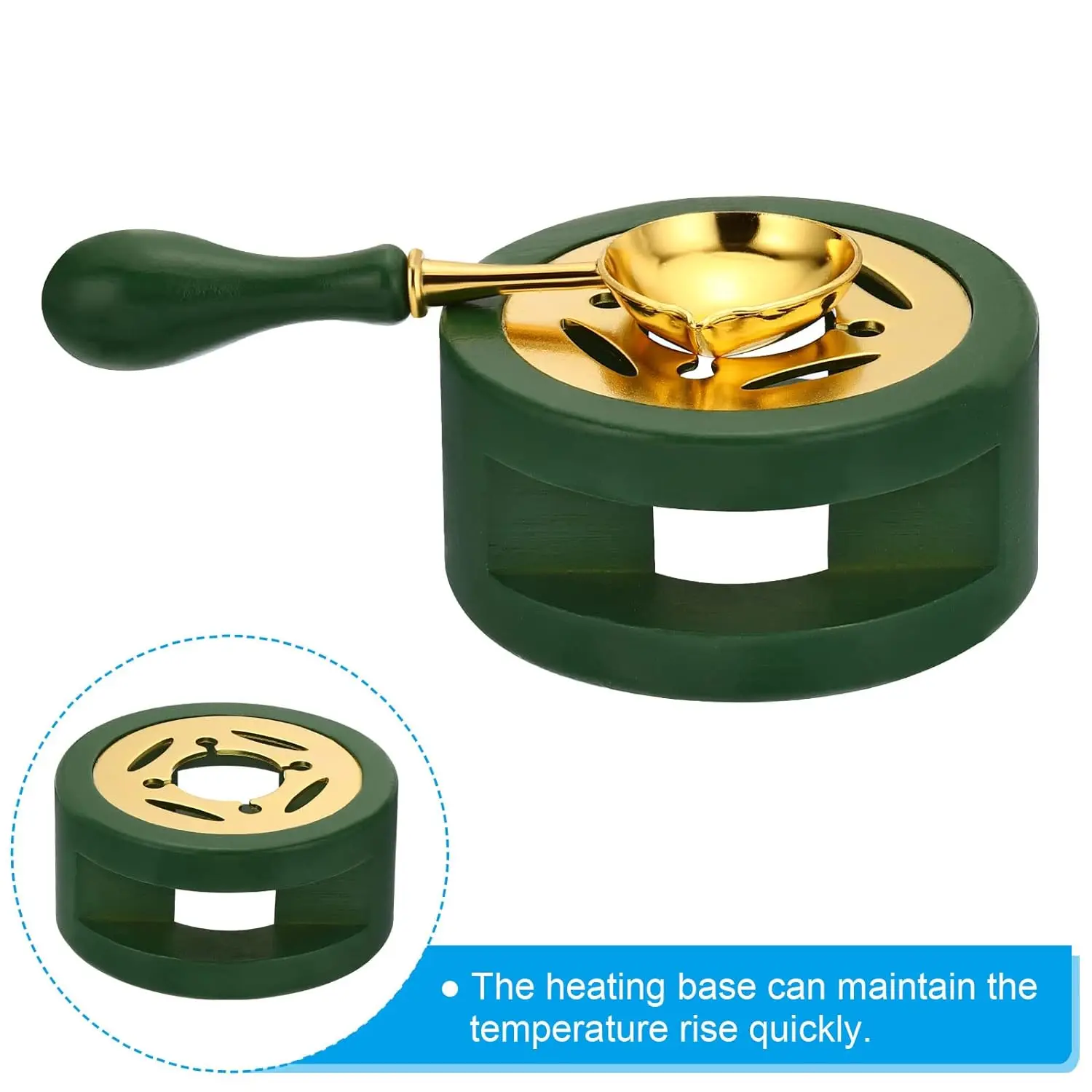 1set Wax Seal Warmer,Wax Seal Kit with Wax Seal Spoon for Melting Wax Seal Beads Or Sealing Wax Sticks