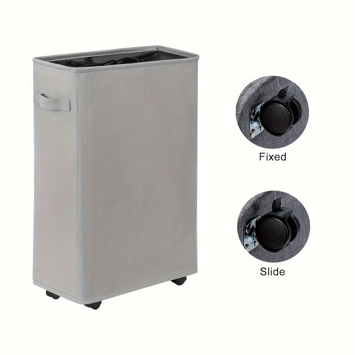 1PC Laundry Basket With Wheels And Lid,Closed Laundry Hamper,Suitable For Bedrooms,Bathtubs,Laundry,Dormitories