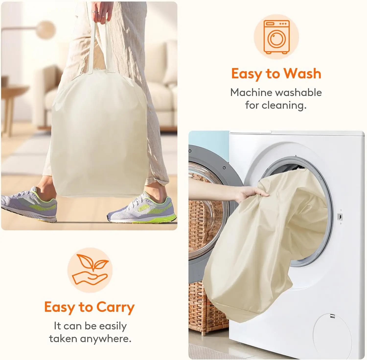 1PC Laundry Basket With Wheels And Lid,Closed Laundry Hamper,Suitable For Bedrooms,Bathtubs,Laundry,Dormitories