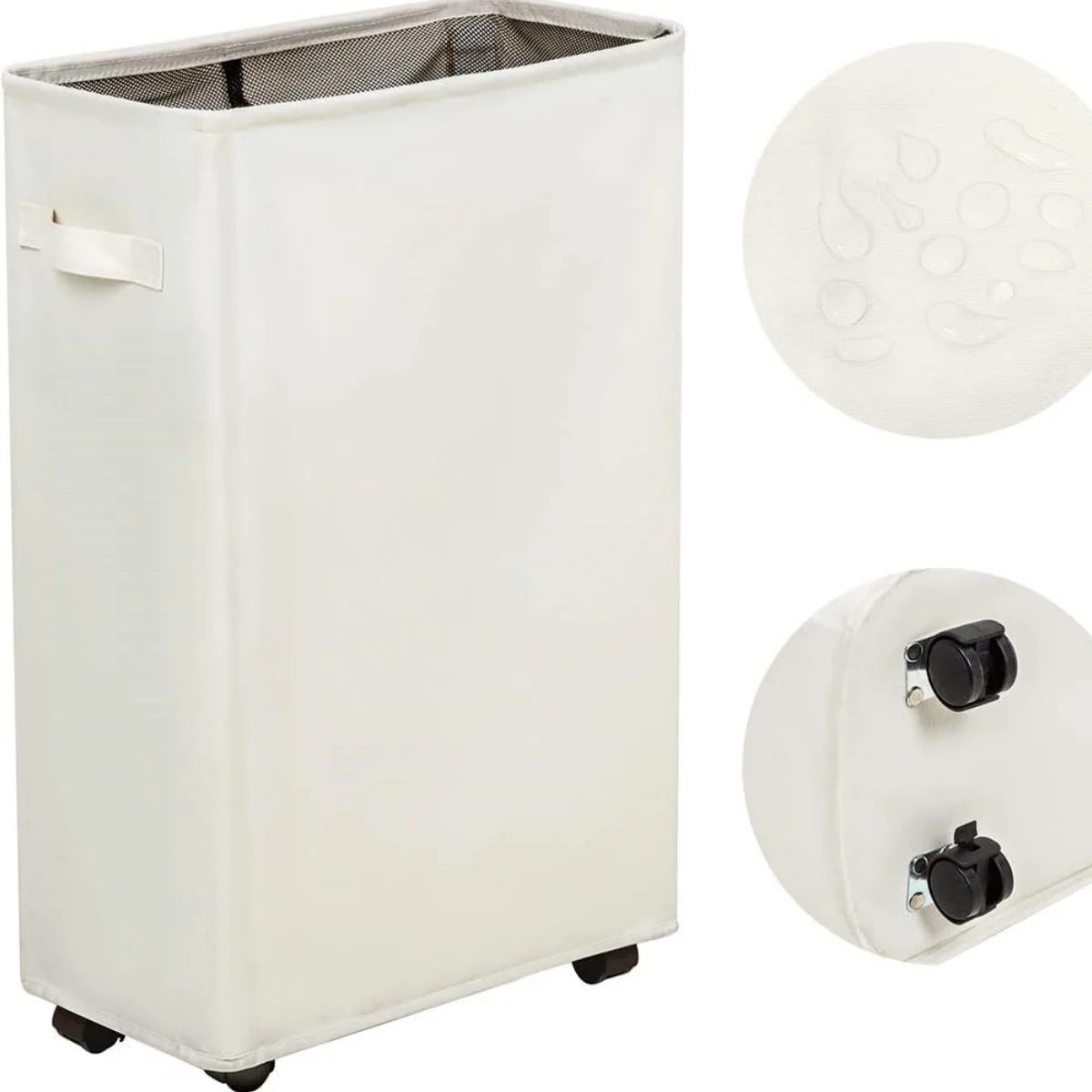 1PC Laundry Basket With Wheels And Lid,Closed Laundry Hamper,Suitable For Bedrooms,Bathtubs,Laundry,Dormitories
