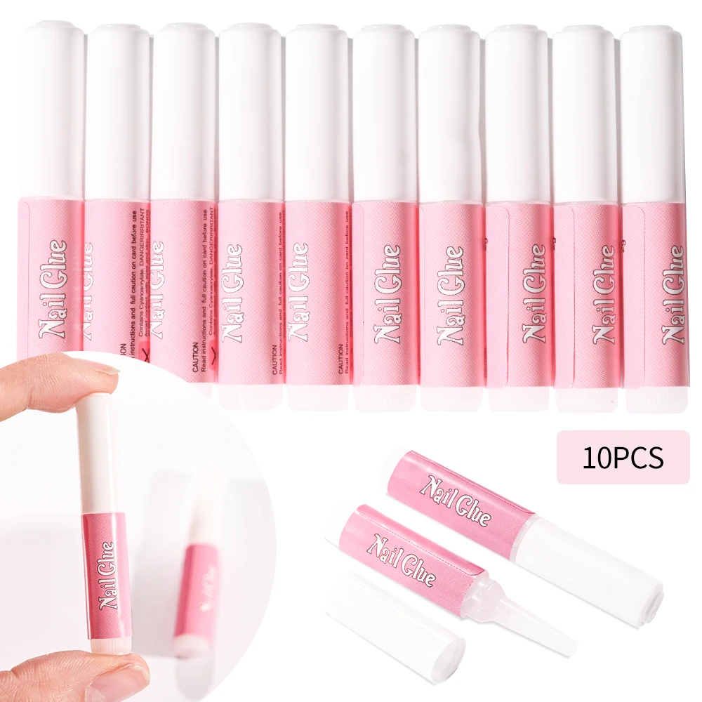 10-30pcs Fast Drying Nail Glue Acrylic False Nail Tips Glue Gel For Fast Extension Super Bond Rhinestones False Nails Mini Glue