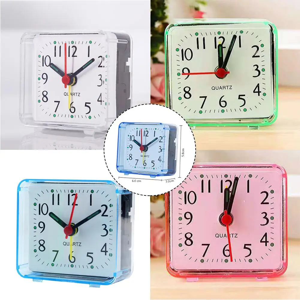 Digital Alarm Clock Bedside Small Alarm Clock Quartz Battery Operated Square Student Bedroom Wake Up With Beeping Sound