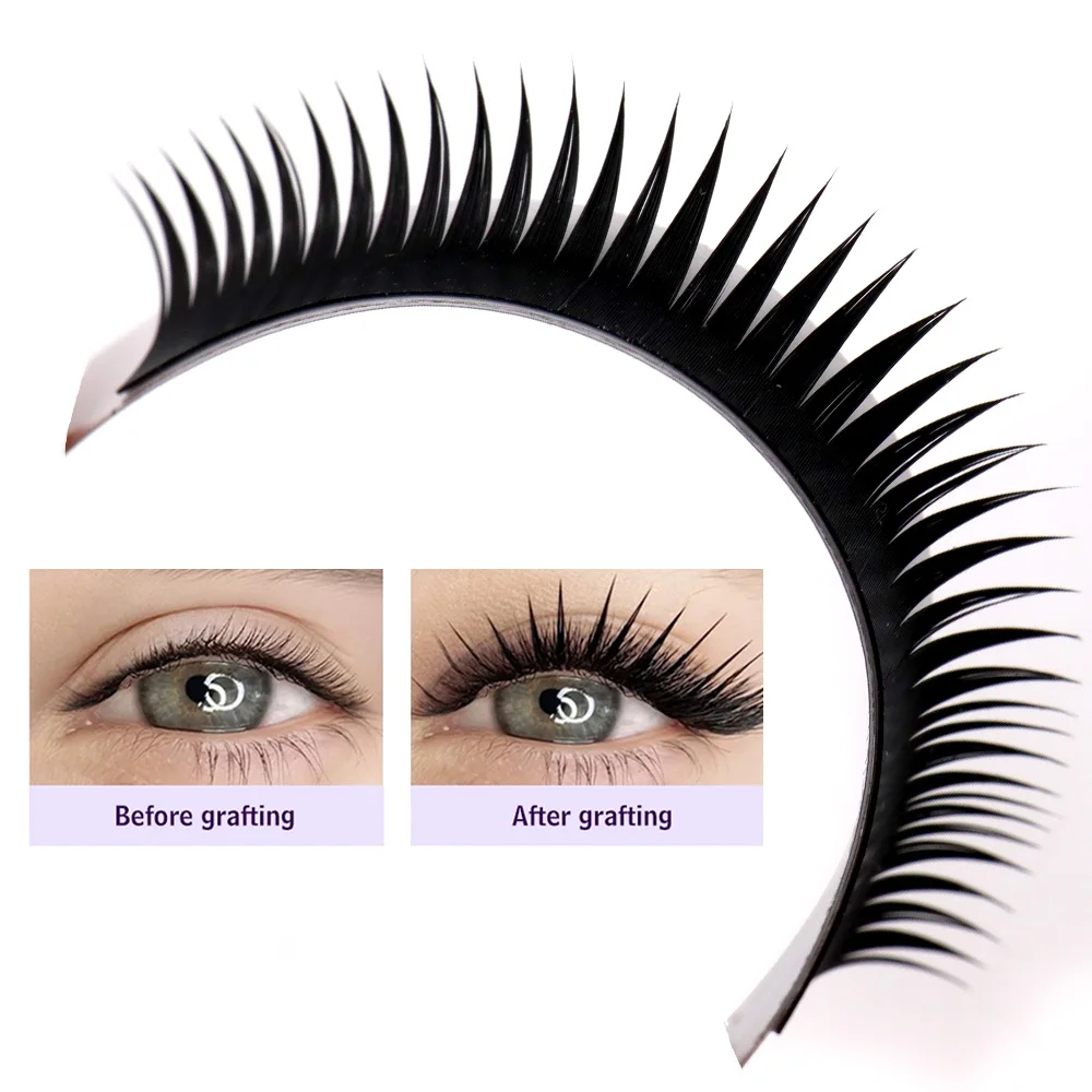 Wet Eyelash Extension 0.03mm 0.07mm Spikes Lashes Manga Lashes Wispy Cosplay Premade Russian A Shape Natural Eyelashes Supplies