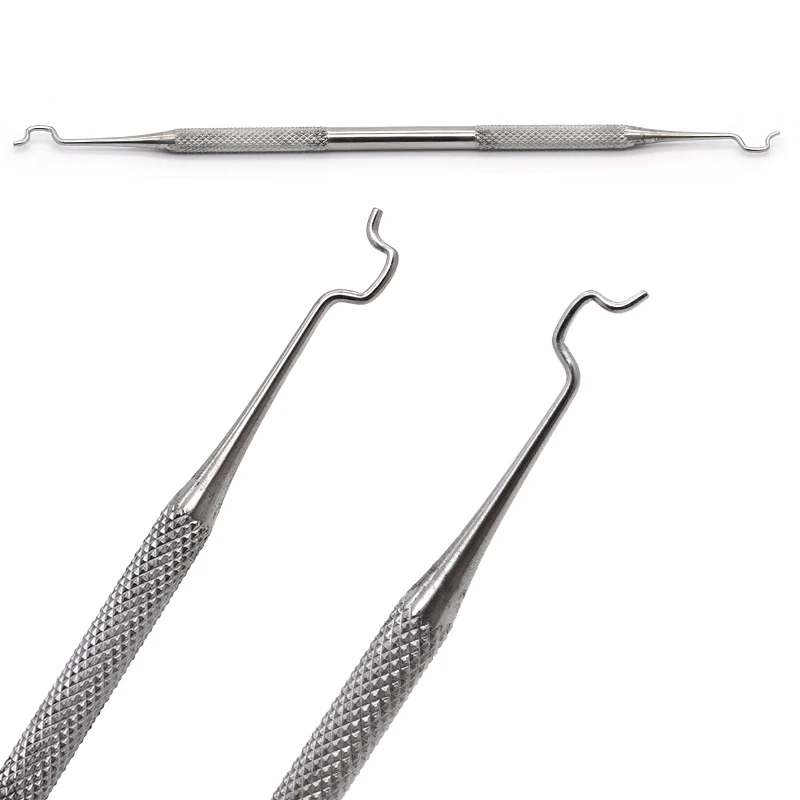 Dental Stainless Steel Ligature Tie Placement Tool Orthodontic Twirl-on Module Elastic Ligation Ring Holder Dentistry Instrument