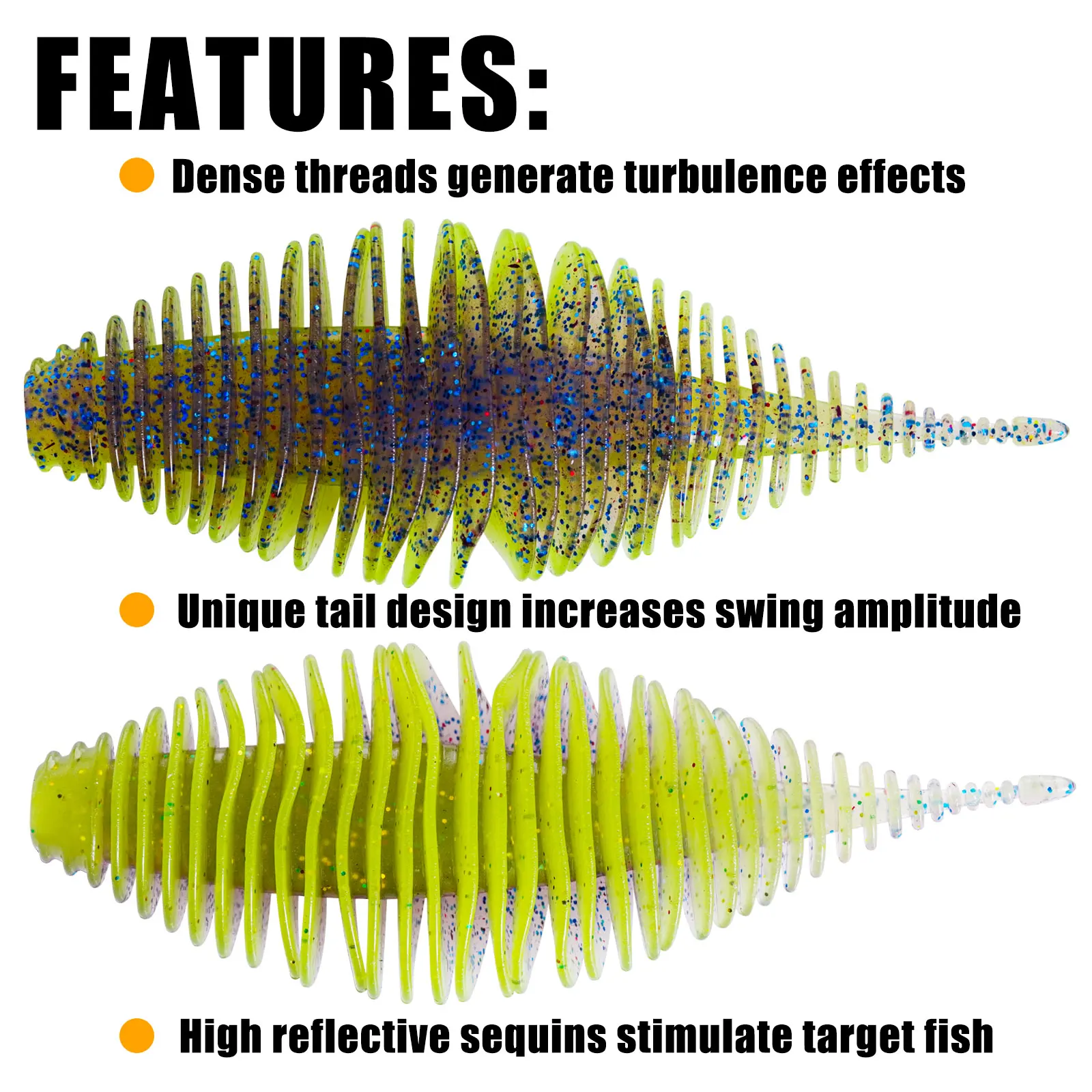 SAMOLLA Worm Silicone Soft Lure Fishing Lure Bellows Gill Artificial Pike Bass Swimbait Rig For Fishing Baits leurre souple
