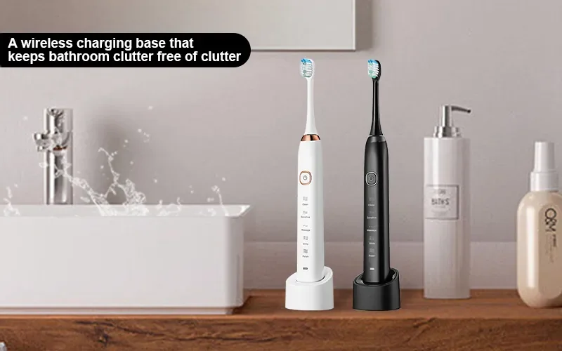 Sonic Electric Toothbrush Smart Ultrasonic Dental Teeth Whitening Rechargeable Adult Tooth Brush Sarmocare S100 With8 Brush Head