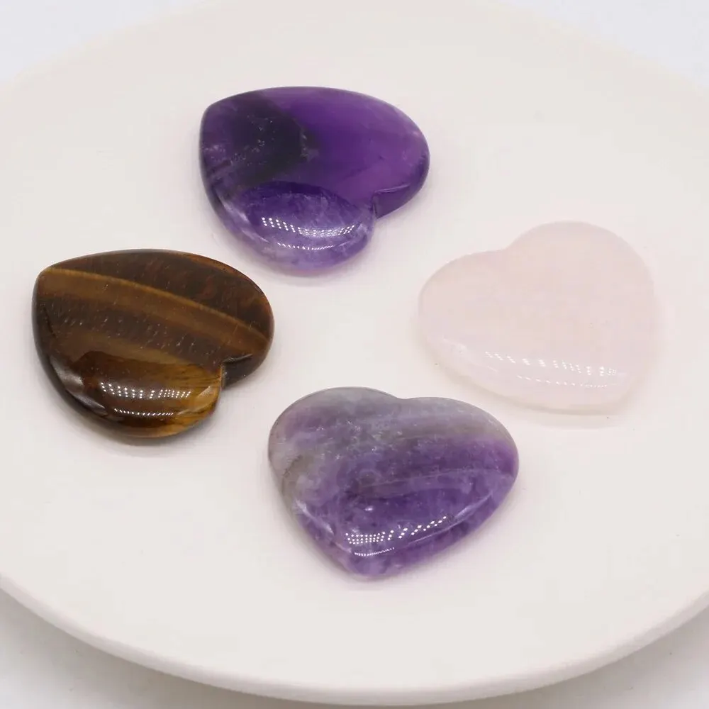 1pc 40mm Natural Stone Crystal Amethyst Quartz Living Room Ornament Love Thumb Stone Forgetfulness Stone Healing Stone Accessory