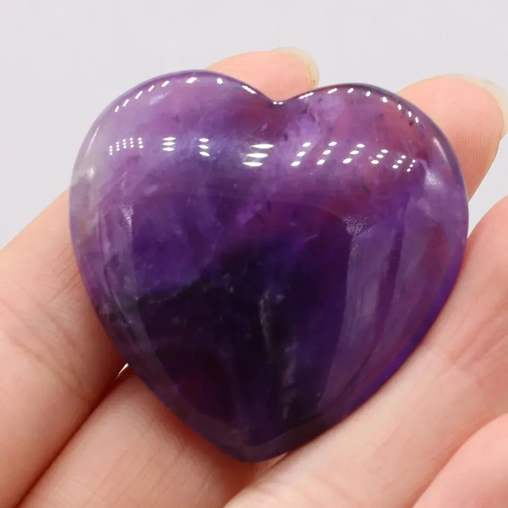 1pc 40mm Natural Stone Crystal Amethyst Quartz Living Room Ornament Love Thumb Stone Forgetfulness Stone Healing Stone Accessory