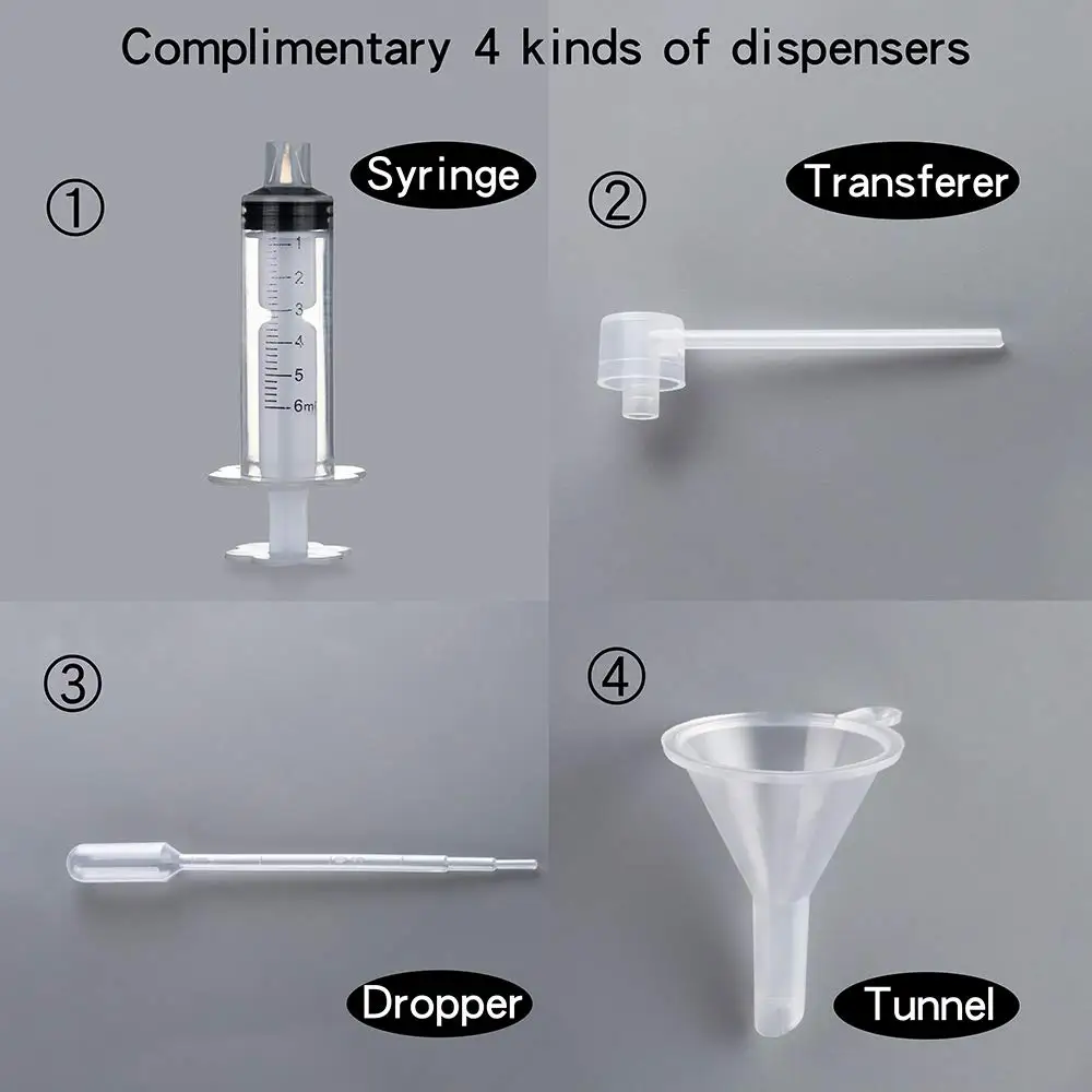 2pcs+4 Accessories 50ml/1.69 Oz Frosted Glass Empty Spray Bottle Perfume Atomizer with 4 Perfume Dispenser