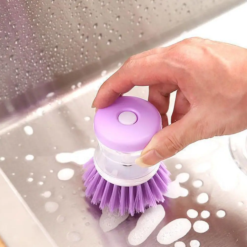 Kitchen Wash Pot Dish Brush Astronaut Washing Utensils With Automatic Soap Liquid Dispenser Household Cleaning Accessories