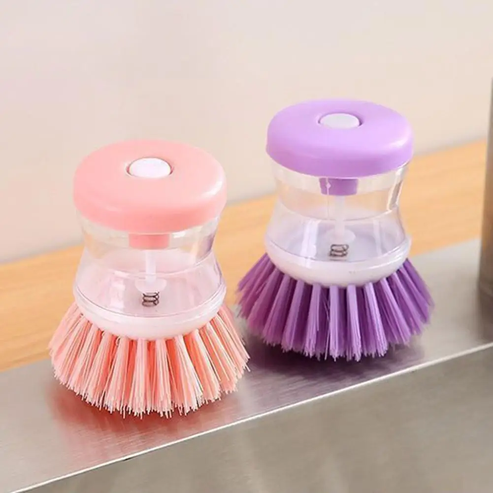Kitchen Wash Pot Dish Brush Astronaut Washing Utensils With Automatic Soap Liquid Dispenser Household Cleaning Accessories