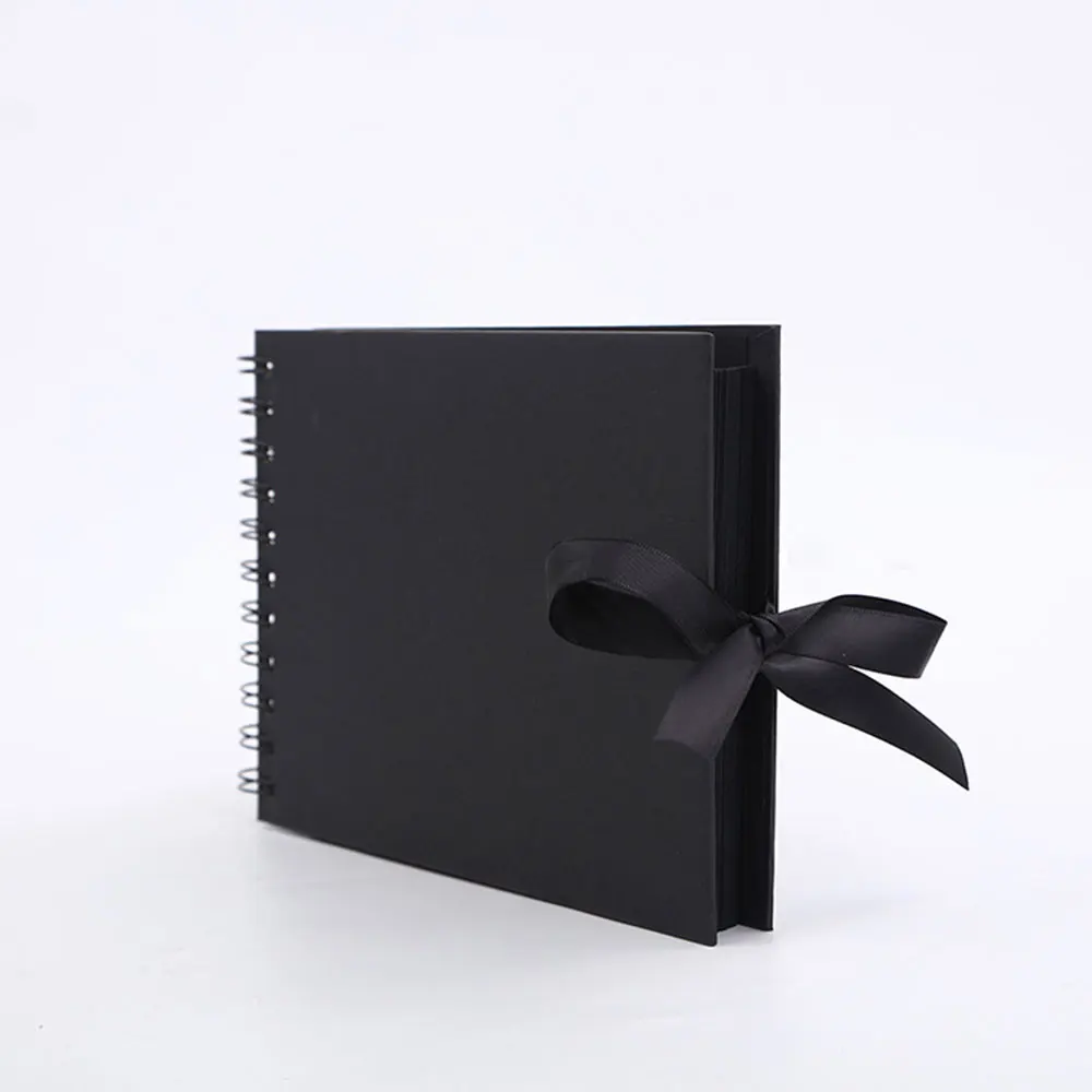 ZK20 80 Sides Black Memory Books DIY Craft Photo Albums Scrapbook Cover Kraft Album For Wedding Anniversary Gifts Memory Books