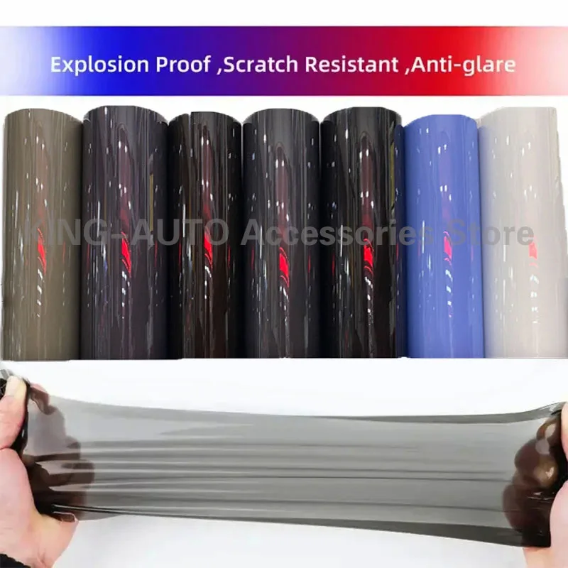 CAR PPF headlight tint film tph pu material car wrapping anti-scratch Protective for car lamp taillights black gray blue brown