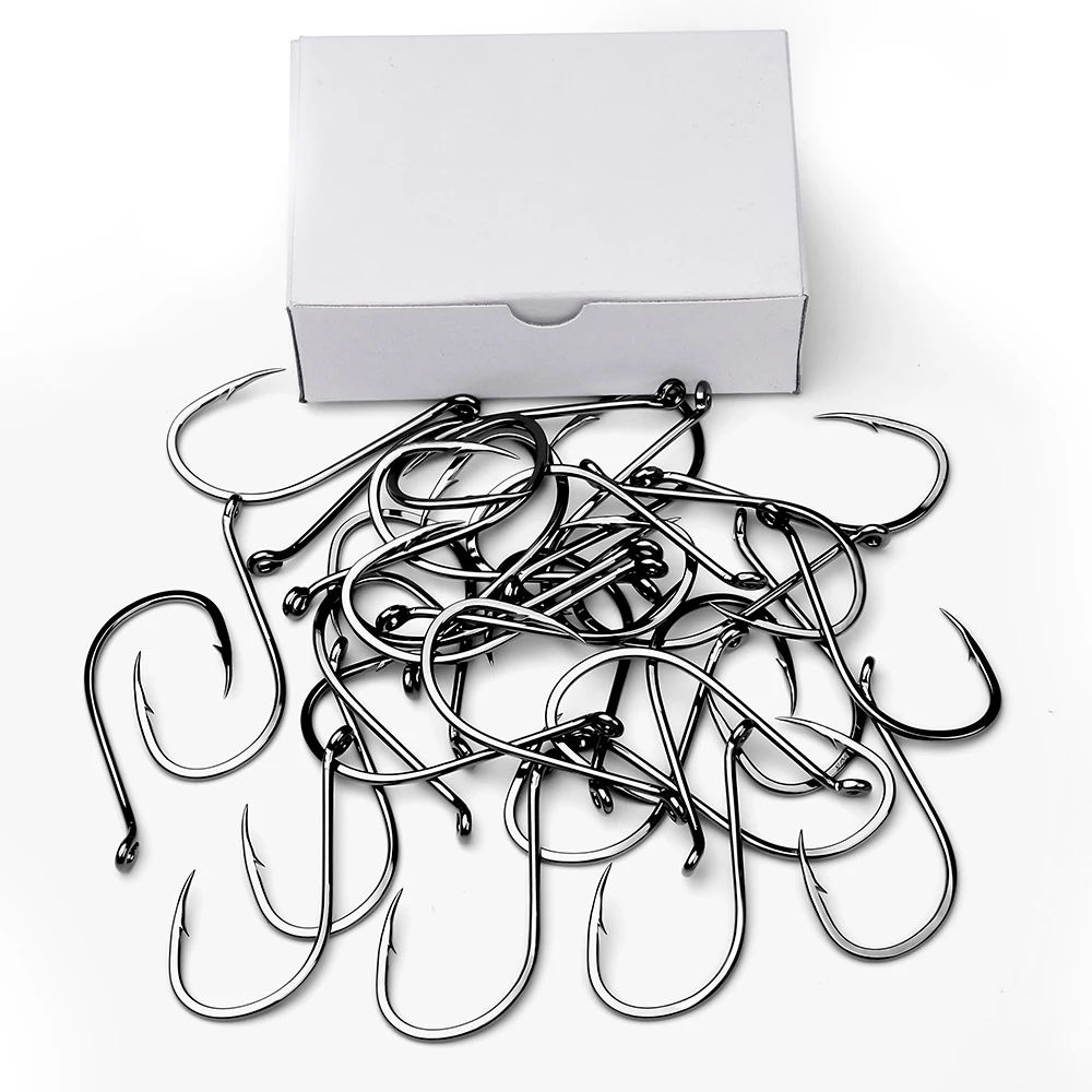 PROBEROS 50pcs Barbed Fishing Hook for Salt Water with High Carbon Steel Suitable for Fishing Dayu11 Freshwater Fish Hook