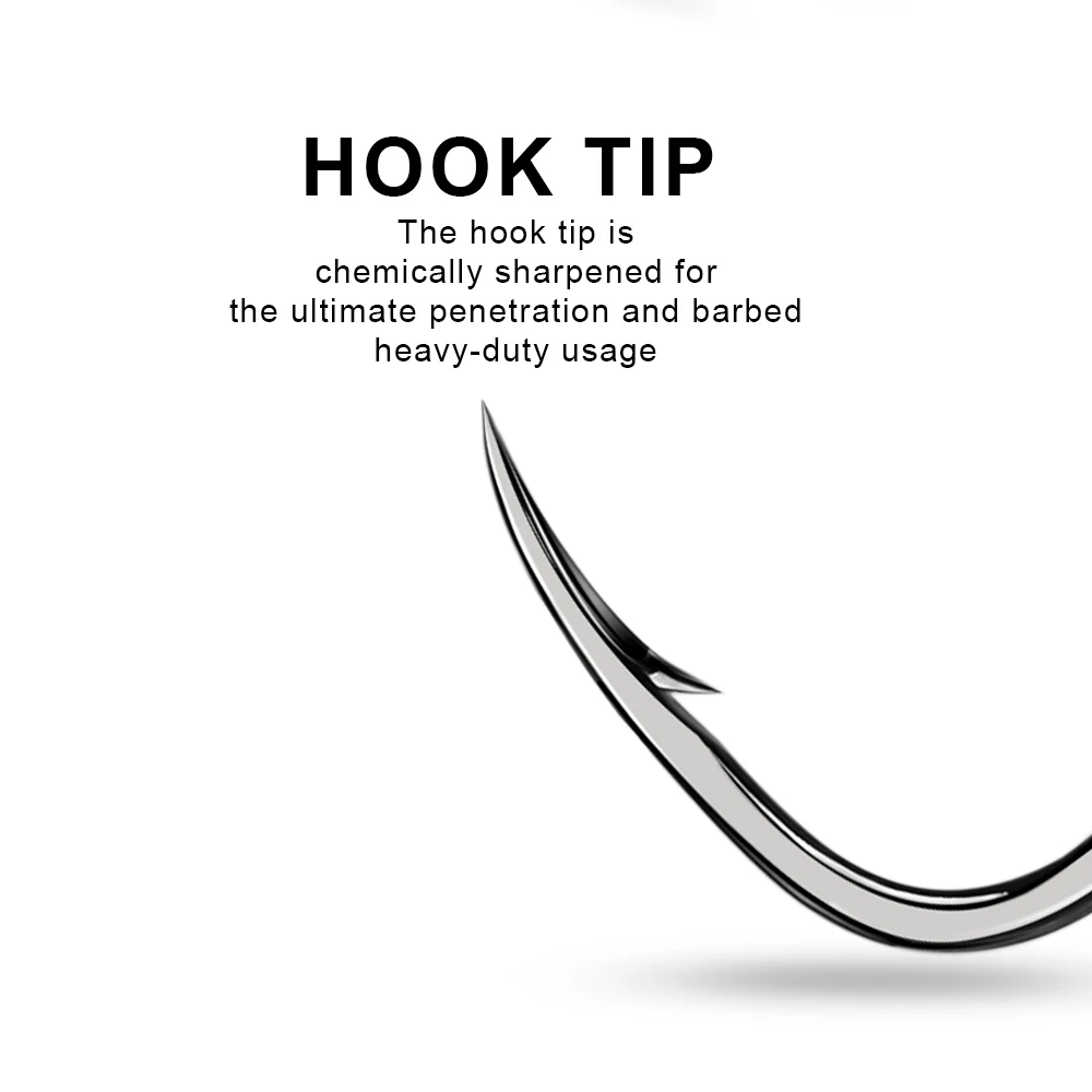 PROBEROS 50pcs Barbed Fishing Hook for Salt Water with High Carbon Steel Suitable for Fishing Dayu11 Freshwater Fish Hook