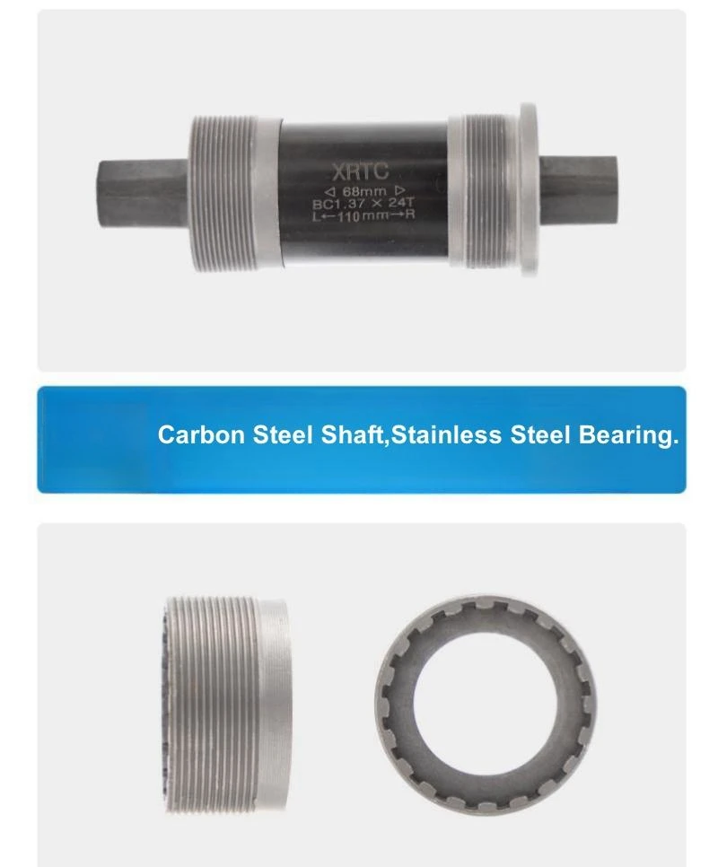 Bike Bottom Bracket,Square-Taper Bottom Bracket 68mm, 103/110/113/118/120/122/124/127MM