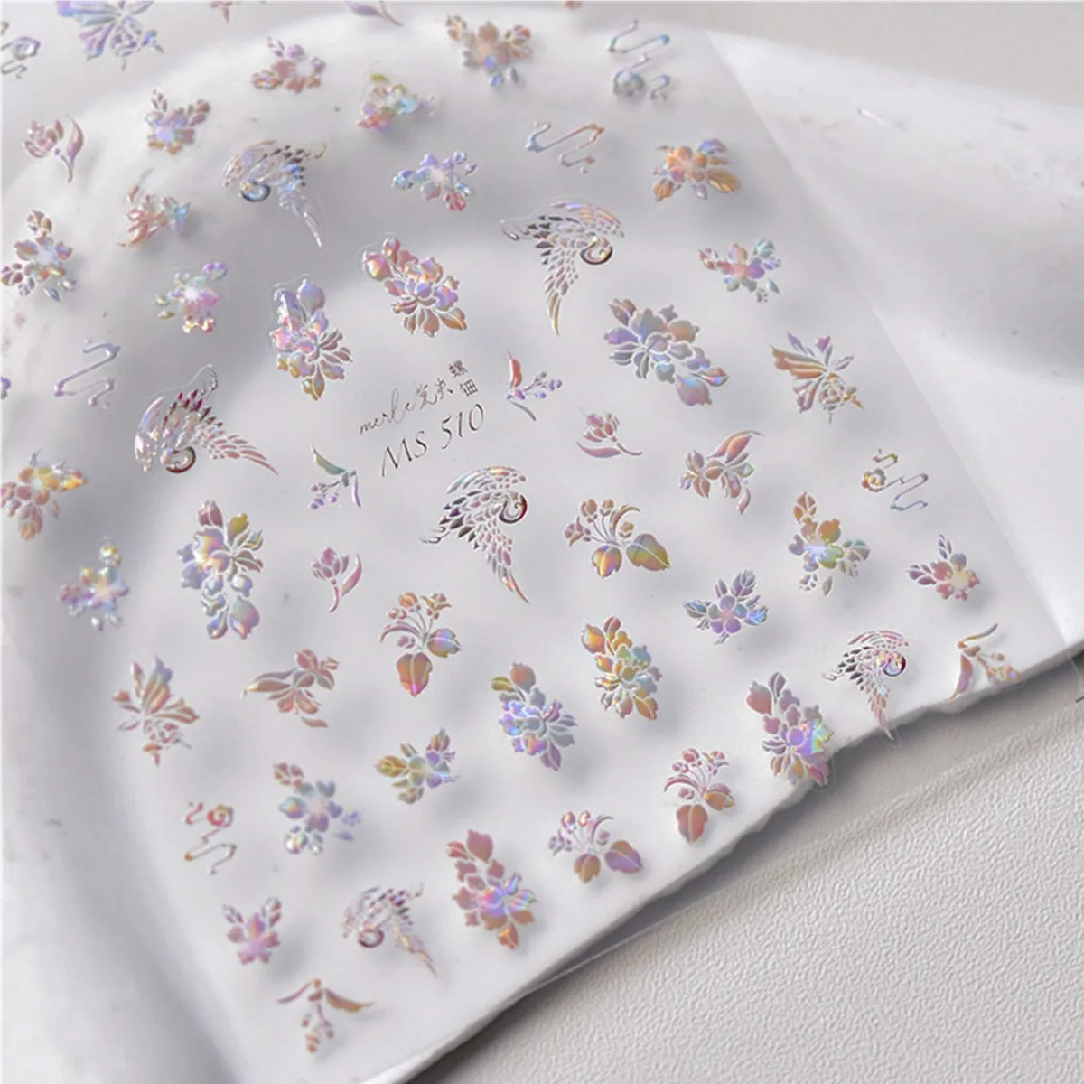 1pcs 5D Exquisite Colorful Bird Nail Art Stickers Relief Butterfly Flower Dragon Nail Decoration Decals DIY Manicure Accessories