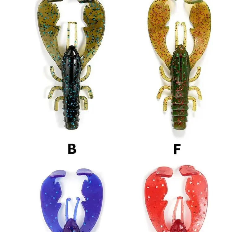 SUNMILE 6pieces Fishing Lures Crayfish Shrimp 7.5cm/3.5g Soft Baits Creature Baits Iscas Artifical Bait Bass Perch Fishing Baits