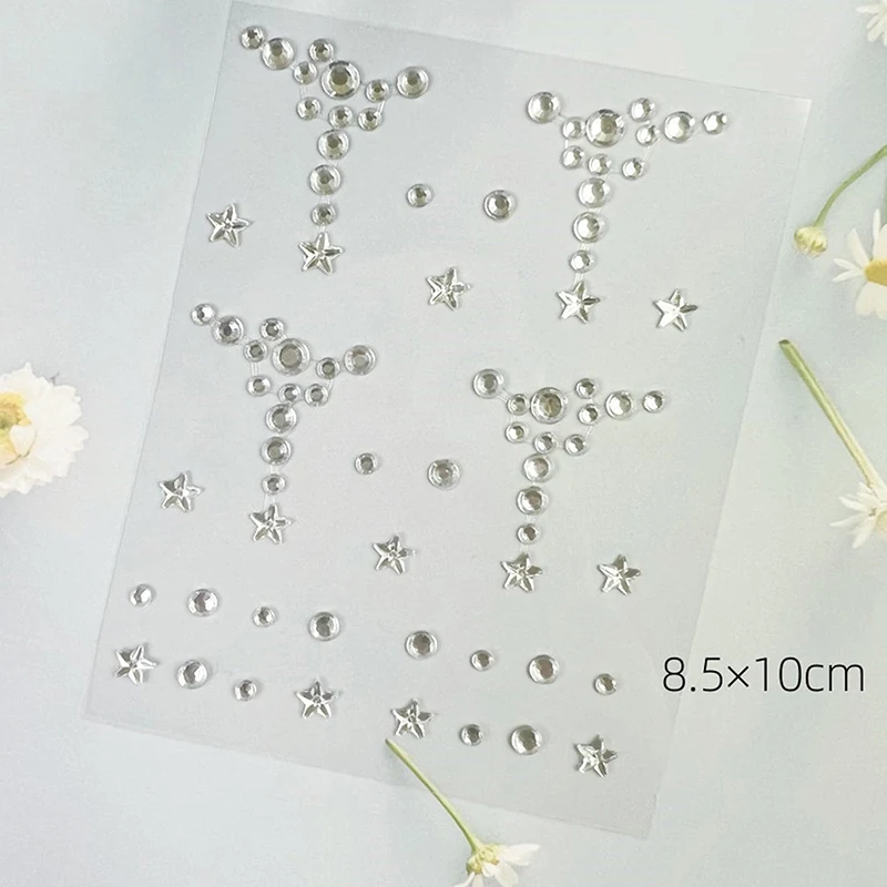 New Diy Eyes Face Self Adhesive Makeup Temporary Tattoo Beauty Diamonds Jewels Stickers Festival Body Art Decor Nail Diamond