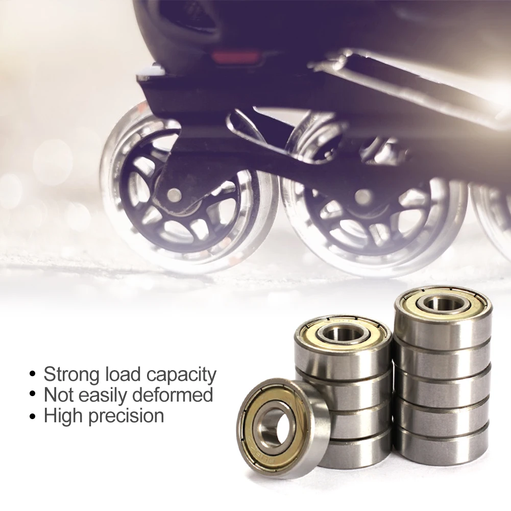 20-100pcs Ball Bearings 608ZZ ABEC-7 Deep Groove Miniature Bearings For Skateboard Scooter High Carbon Steel Single Row Bearings