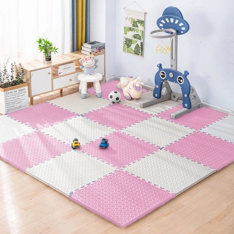 30*30cm Thicken Sports Gym Mat Protection EVA Leaf Grain Floor Mats Yoga Fitness Non-Slip Splicing Rugs Shock Room