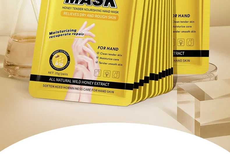 10 Pairs Honey Hand Mask Hands skincare Masks Moisturizing Nourishing Tendering Smoothing Anti Wrinkle Hands Skin Care Products