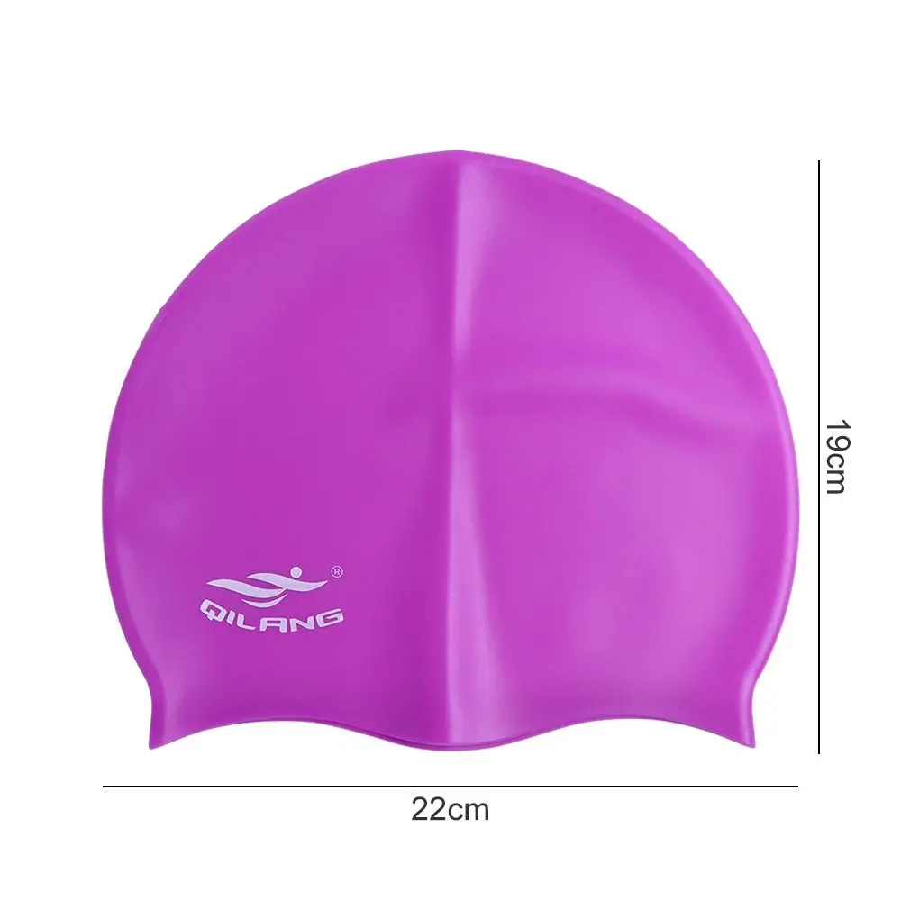 Wear-resistant Practical Colorful Silicone Flexible Waterproof Plus Size Bathing Cap Swimming Cap Swim Pool Hat Swimming Hat