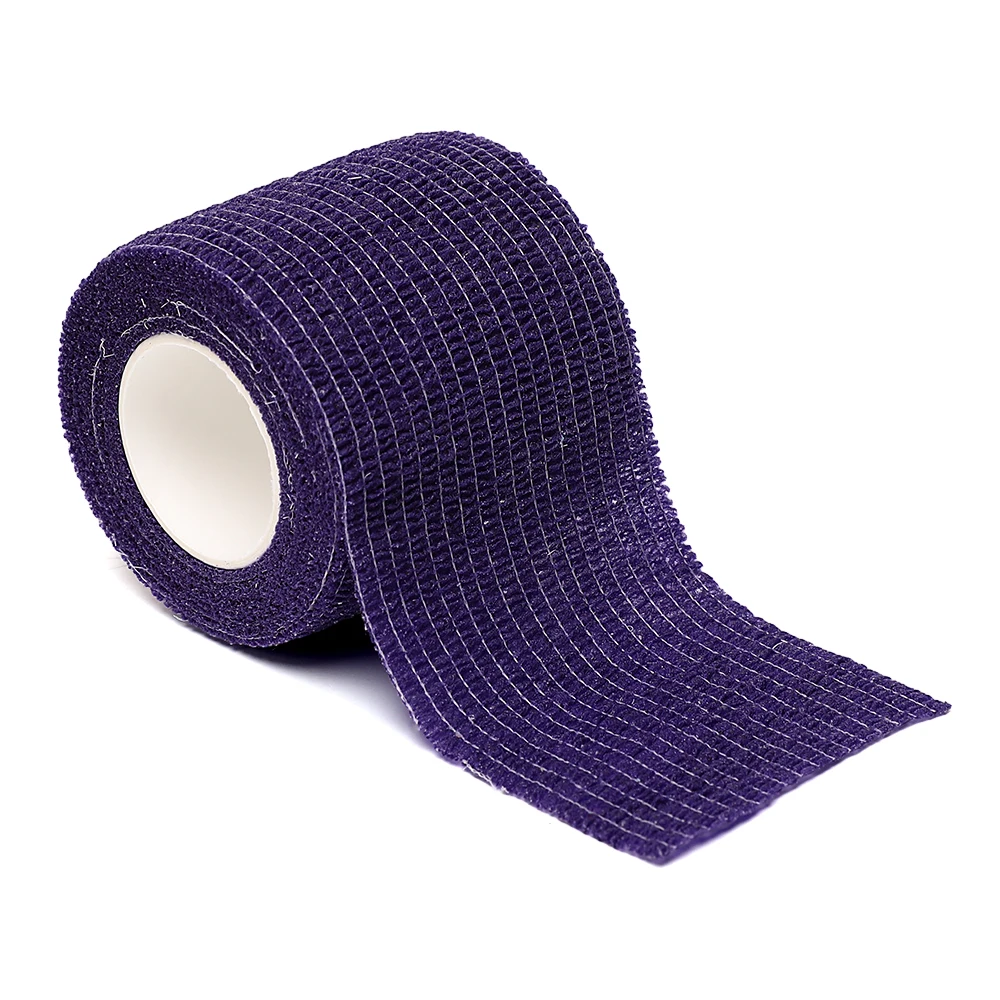 Black Sports Self-Adhesive Elastic Bandage with 4.8-Meter Elastic Knee Pads, 18 Colors for Fingers, Ankles, Palms, and Shoulders