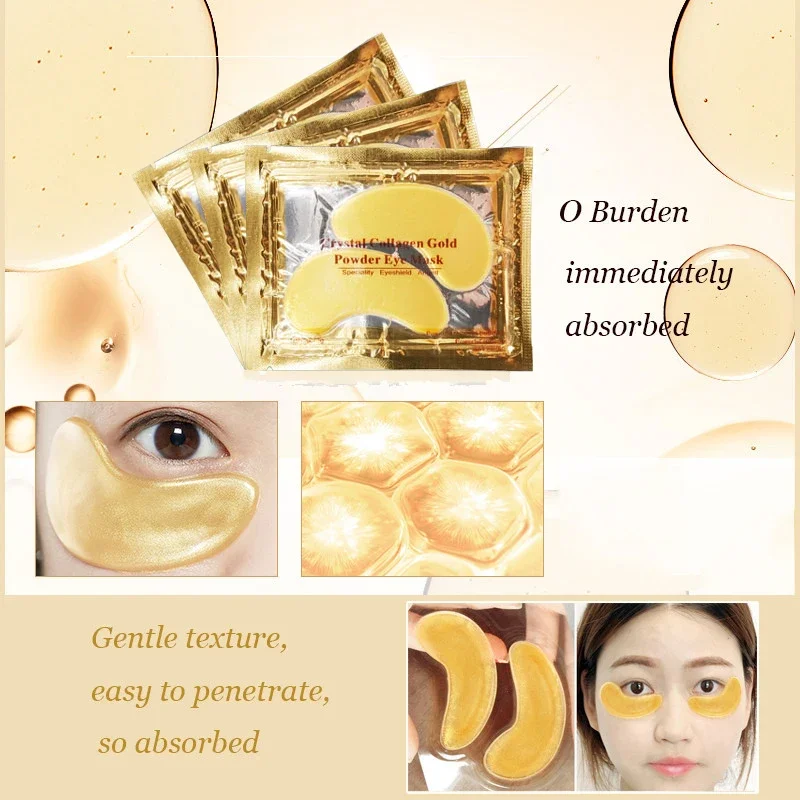 50/60/80/100 Pcs Crystal Collagen Gold Eye Mask Anti Dark Circles Beauty Patches For Eye Skin Care Korean Cosmetics