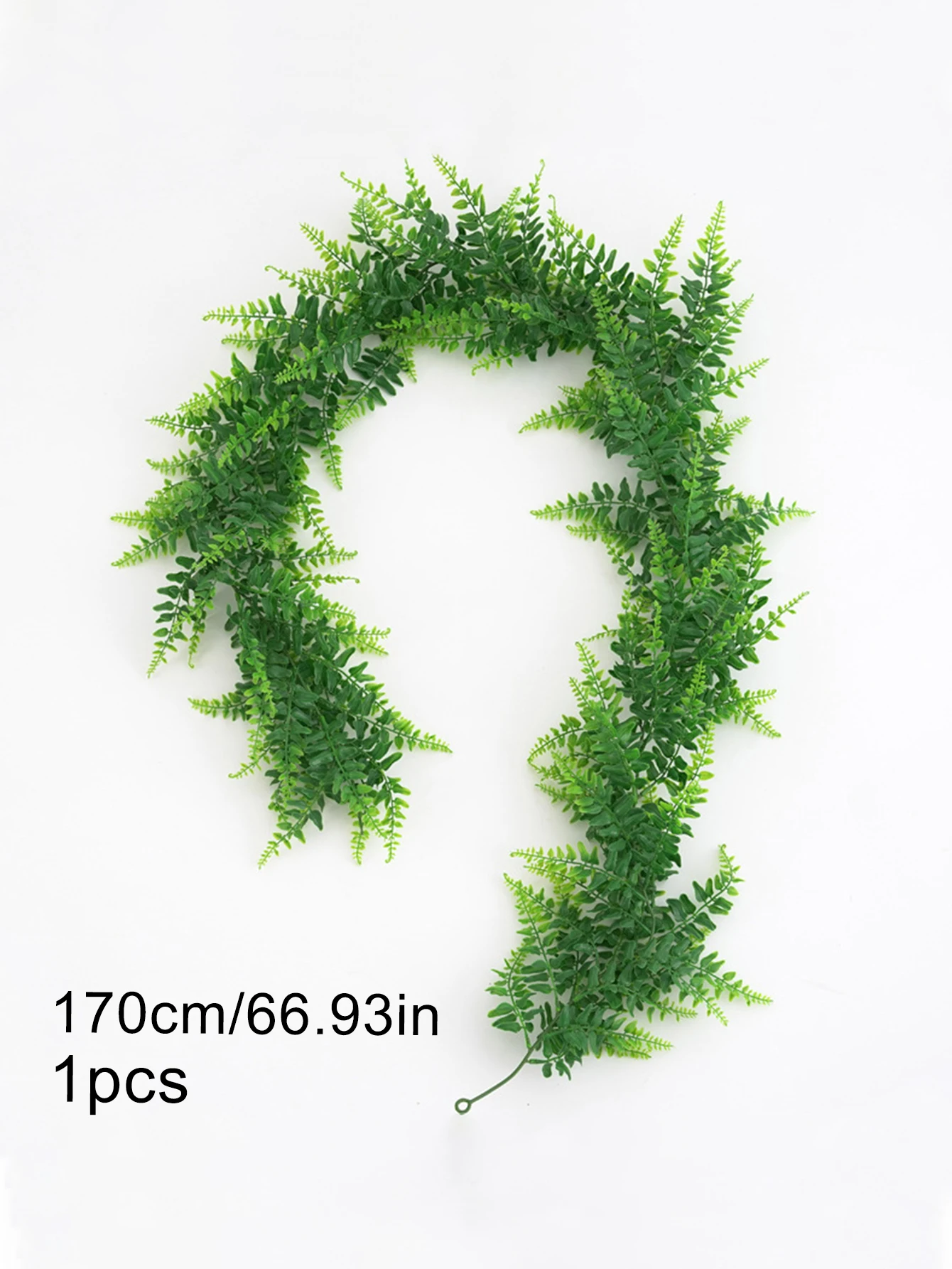 175cm/68.9in Artificial Plants Vines Fake Haing Plants Plastic Fern Leaves Wall Foliage Tropical Fern Plants for Home Garden