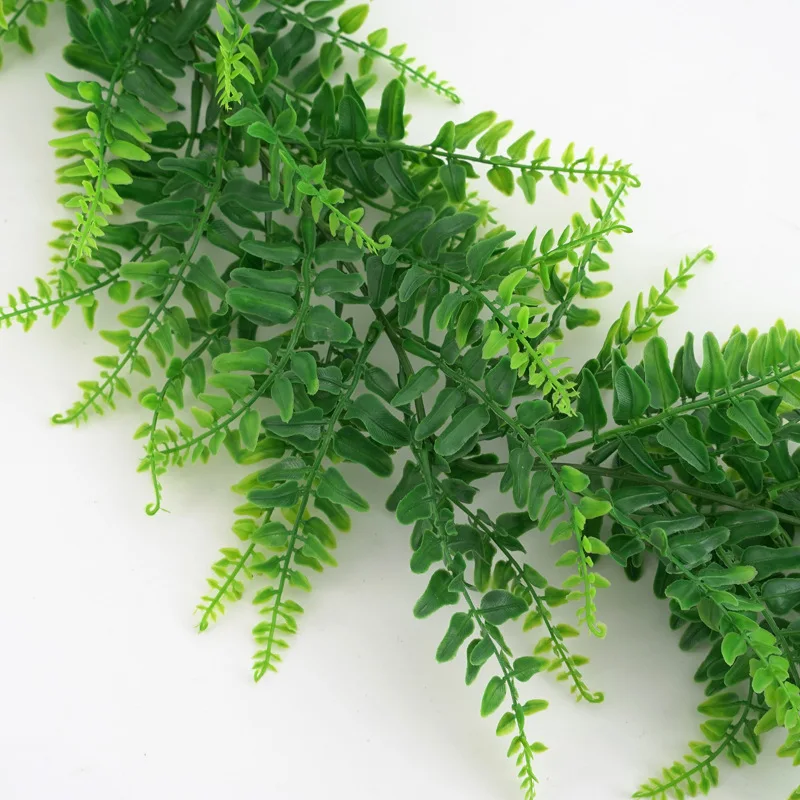175cm/68.9in Artificial Plants Vines Fake Haing Plants Plastic Fern Leaves Wall Foliage Tropical Fern Plants for Home Garden