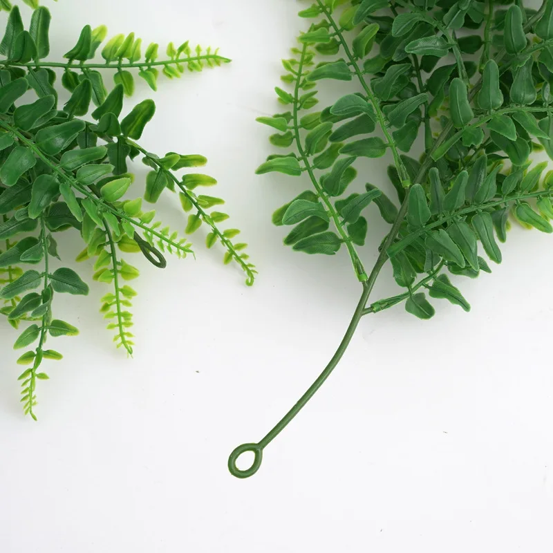175cm/68.9in Artificial Plants Vines Fake Haing Plants Plastic Fern Leaves Wall Foliage Tropical Fern Plants for Home Garden