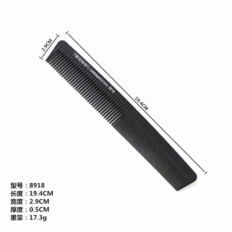 Black Hairdressing Comb Ultra-thin Flat Hair Comb For Men Hair Cut Comb Barber Store Special Use 6 Styles