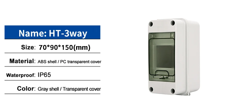 XIONGISOLAR HT Series Junction Box 2/3/5/8/12/15/18/24WAY PC Plastic Outdoor Electrical IP65 Waterproof Distribution Box
