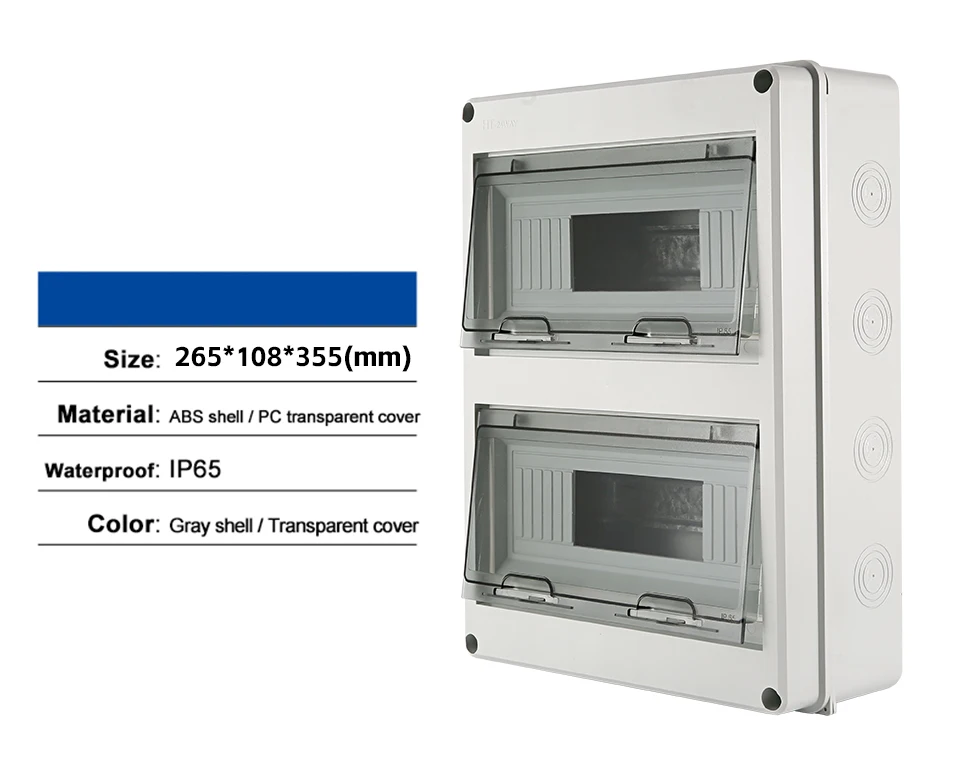 XIONGISOLAR HT Series Junction Box 2/3/5/8/12/15/18/24WAY PC Plastic Outdoor Electrical IP65 Waterproof Distribution Box