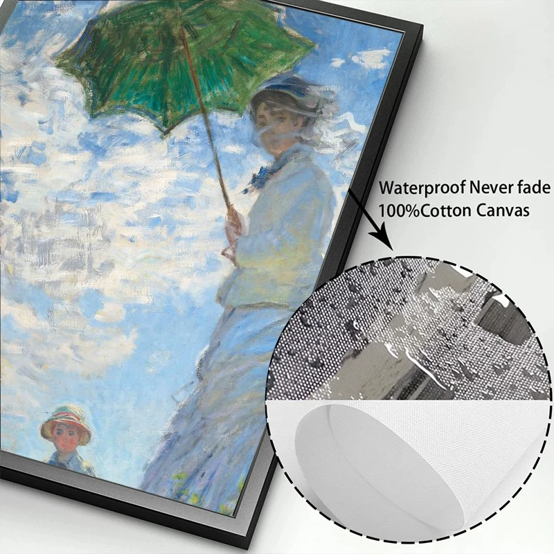 Claude Monet Classic Art Collection Paintings Canvas Poster and Prints Wall Art Pictures for Hall Living Room Home Decor Mural