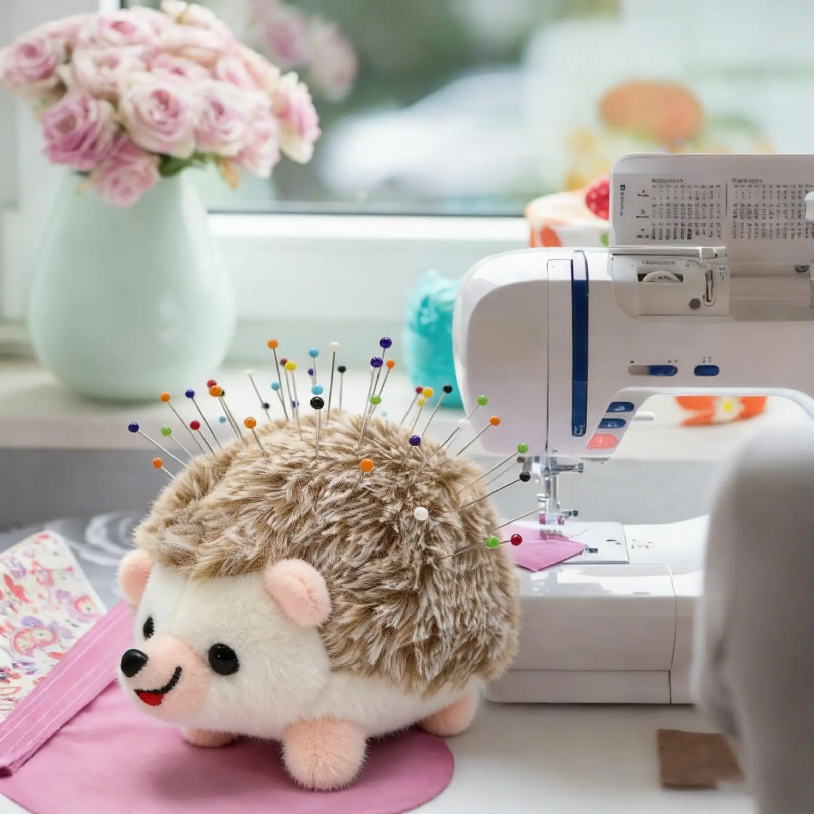 1 Pcs Hedgehog Shape Pin Cushion, Cute Pincushions Lovely Needle Cushions Pins Holder Sewing Accessories Supplies for Quilting