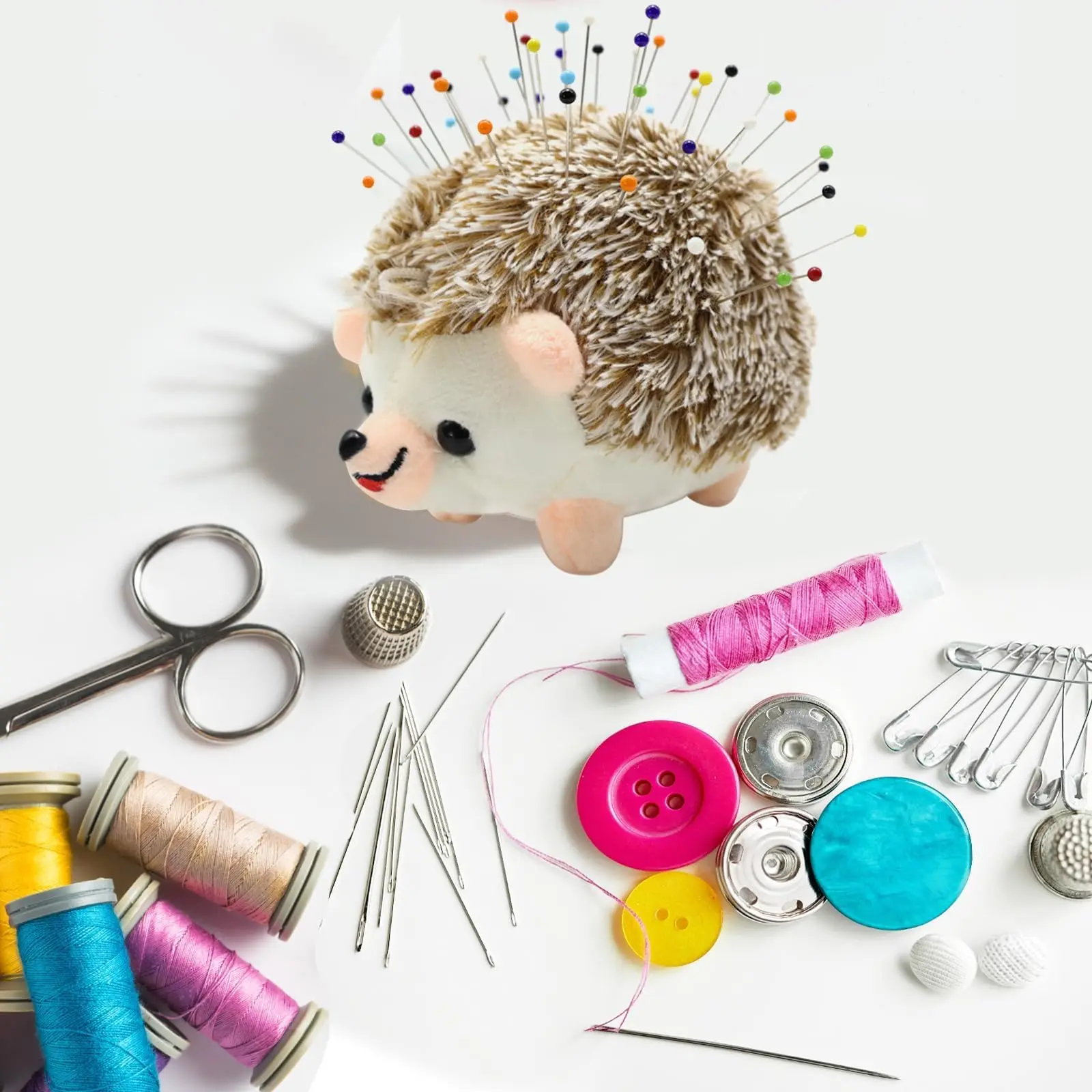 1 Pcs Hedgehog Shape Pin Cushion, Cute Pincushions Lovely Needle Cushions Pins Holder Sewing Accessories Supplies for Quilting