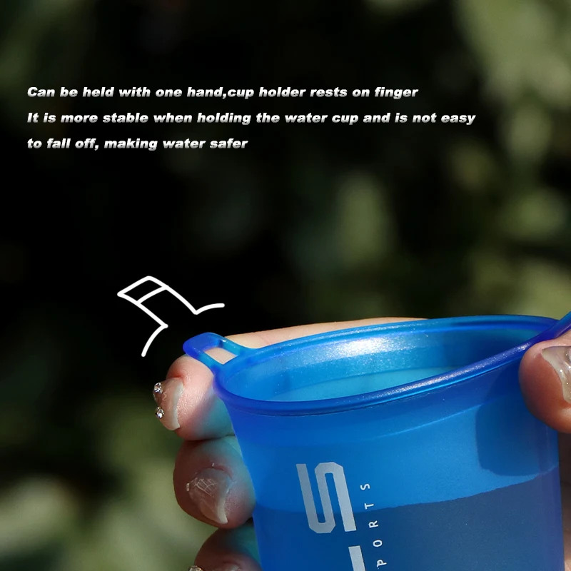 1pc 200ml Foldable Sports Water Cup Marathon Cross-country Running Folding Soft Water Cup Small and Light Easy to Carry Cup